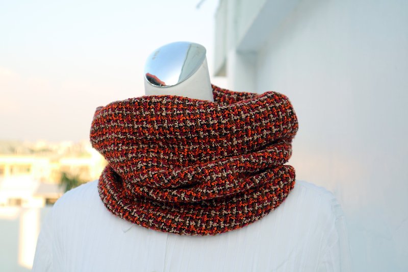 Warm scarf short scarf neck cover double-sided two-color men and women are applicable*SK* - Knit Scarves & Wraps - Other Materials 