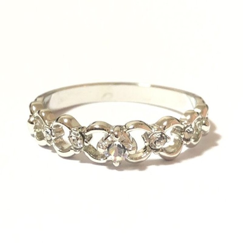 Fashion Crystal Ring(ピンキーリングも可) - 戒指 - 其他金屬 銀色
