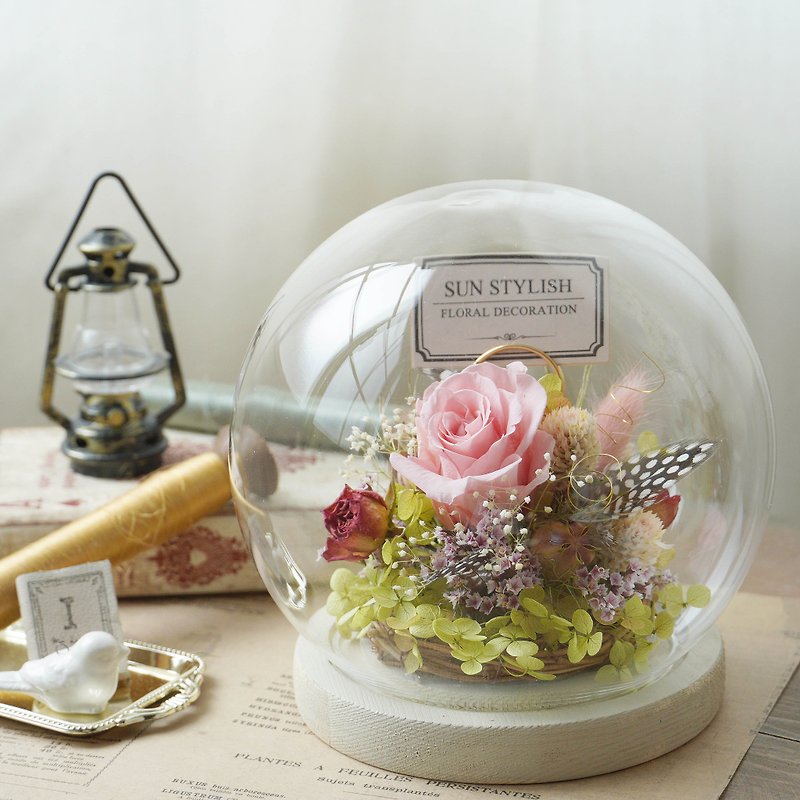 [Online] DIY material package berry forest without flower glass ball seat (with simple manual electronic file) - จัดดอกไม้/ต้นไม้ - พืช/ดอกไม้ 
