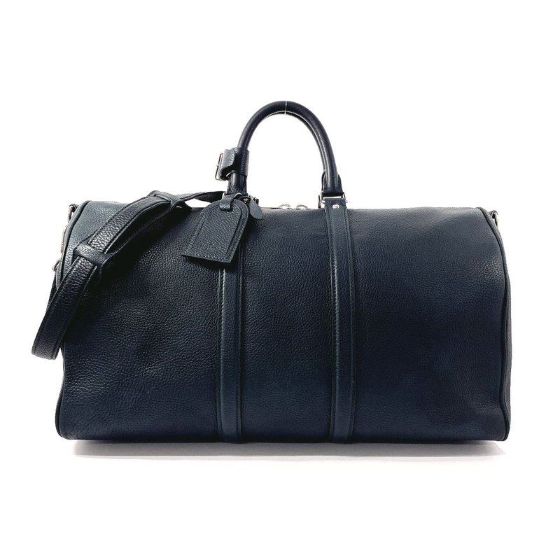 【日本直送 中古美品】ルイヴィトン LOUIS VUITTON キーポル バンドリエール 45 旅行バッグ トラベル M93191 レザー/ナクソス ネイビー - 其他 - 真皮 藍色