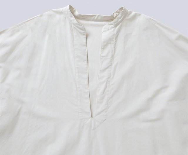 WHITE MAILS] COTTON PAPER COMPACT POPLIN KAFTAN Dress - 設計館