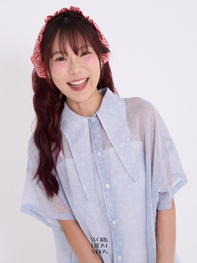 Banana Tee : Oversized shirts (Bluebelle) - 女襯衫 - 其他材質 藍色