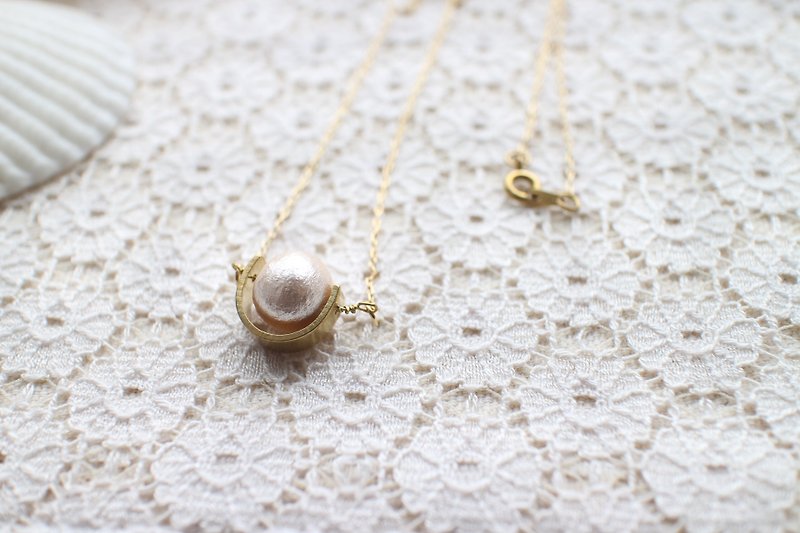 コットンプラネット - 日本の綿の真珠/真鍮手作りのネックレス - ネックレス - 金属 