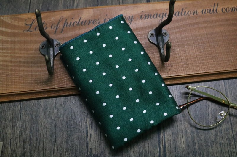 Dark green wave point pocket towel suit handkerchief high-end retro square towel - Handkerchiefs & Pocket Squares - Wool Green