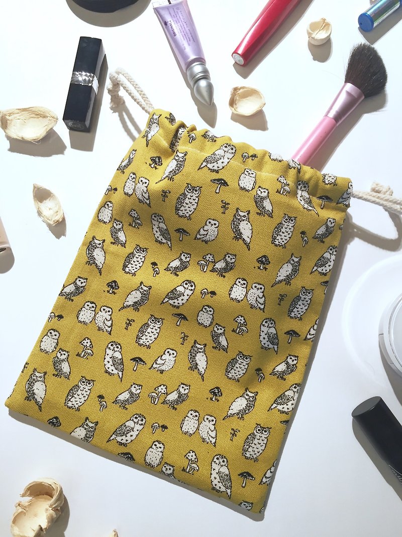 DS04 - Yellow drawstring bag - Toiletry Bags & Pouches - Cotton & Hemp Yellow