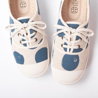 Tie with sweet pepper day | summer night blue dot little ladybug. wide version. canvas shoes. cute wind. embryonic linen. hand-painted