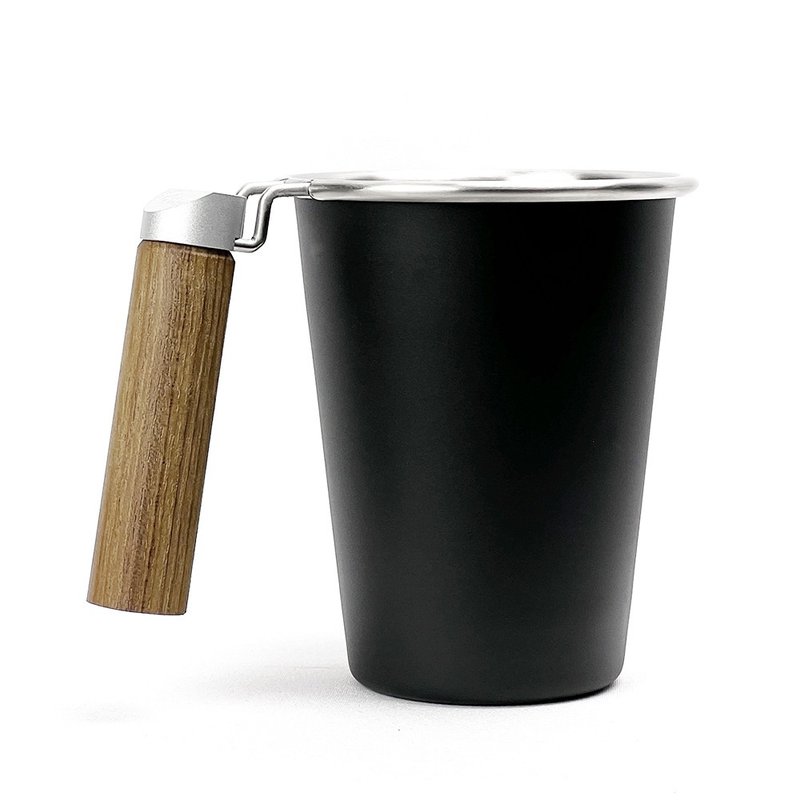 木柄iO杯 (黑夜) - 咖啡杯/馬克杯 - 不鏽鋼 黑色