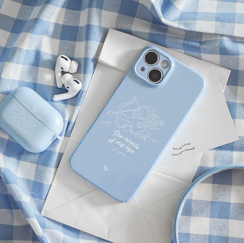 Tomhandss Cupid's Love: MilkyBlue Hard Phone Case - เคส/ซองมือถือ - วัสดุอื่นๆ 