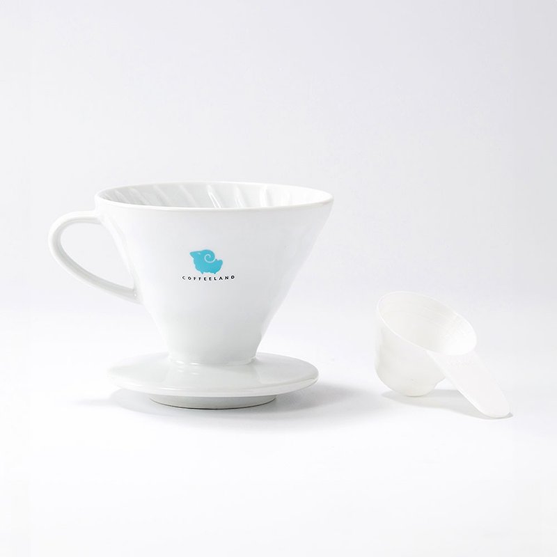 lamb ceramic filter cup - เครื่องทำกาแฟ - เครื่องลายคราม ขาว