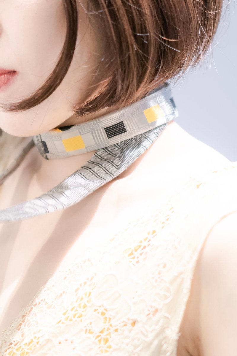 choker tie - 領帶/領帶夾 - 絲．絹 銀色