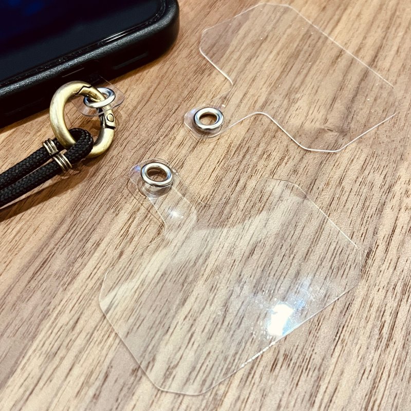 Environmentally friendly TPU transparent mobile phone case with clip on the back / without mobile phone case and mobile phone lanyard - เชือก/สายคล้อง - วัสดุอื่นๆ สีใส