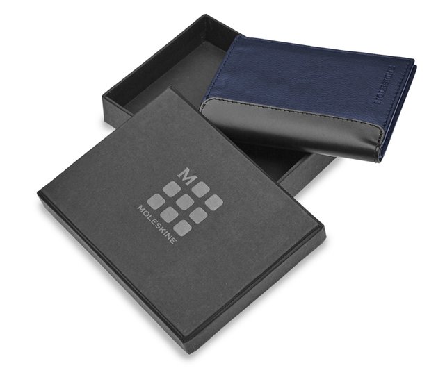 MOLESKINEクラシックレザーストレートウォレット-ロイヤルブルー - ショップ MOLESKINE 財布 - Pinkoi