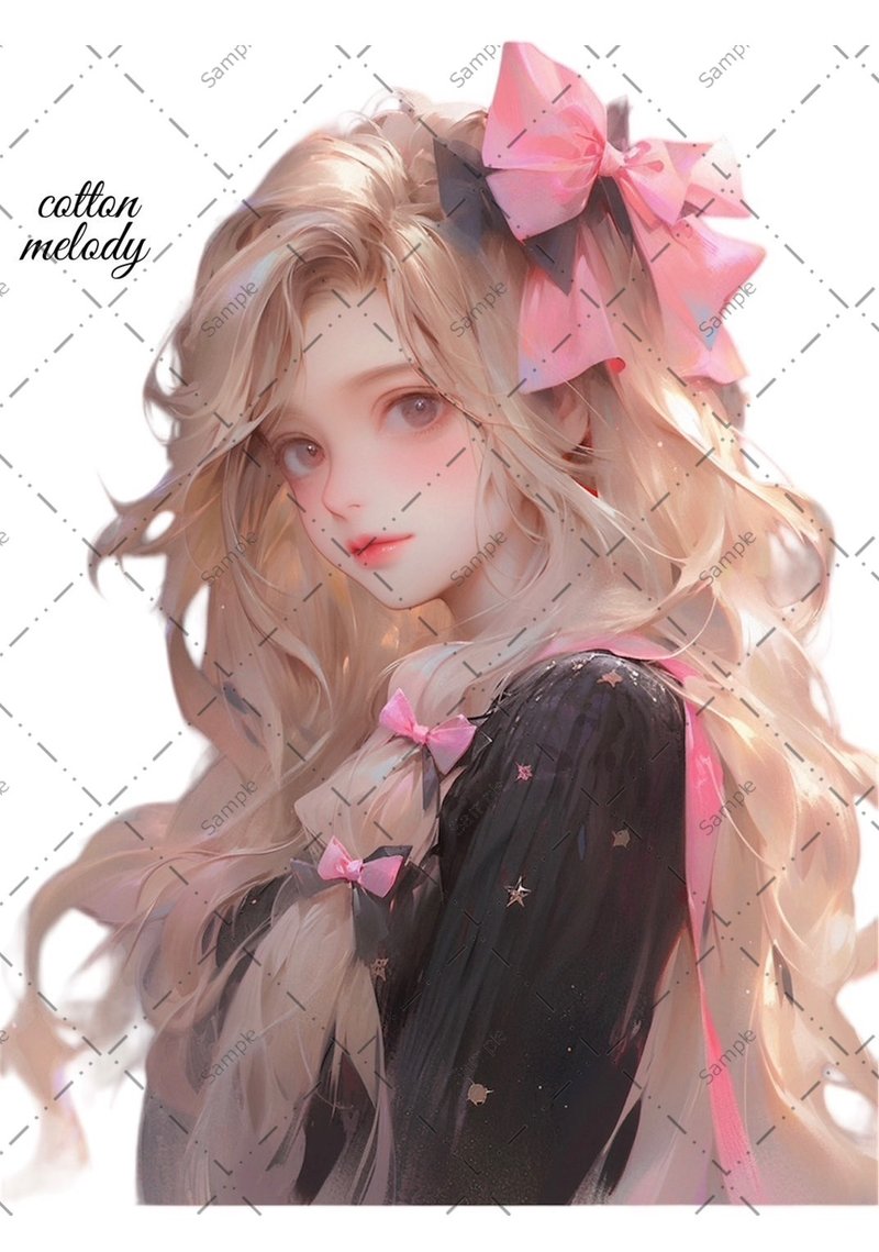 original sticker no.22 人物ステッカー オリジナルステッカー 人物ステッカー 女の子ステッカー オリジナル人物ステッカー - 貼紙 - 紙 