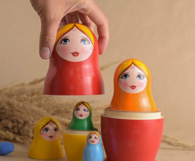 Wooden dolls that stack inside hot sale each other