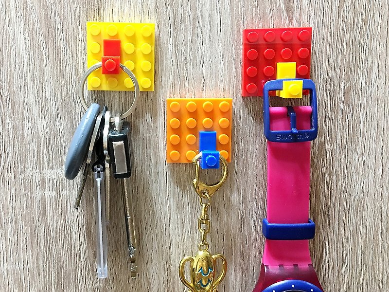 積木收納小方塊3入組隨處掛系列 相容樂高LEGO積木 - 居家收納/收納盒/收納用品 - 塑膠 多色