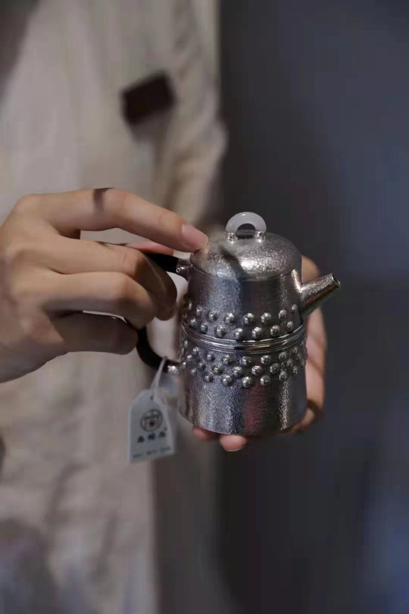 尚幀品 秦鐘急須 純銀泡茶壺 純銀9999 純手工作 150cc - 茶壺/茶杯/茶具 - 純銀 