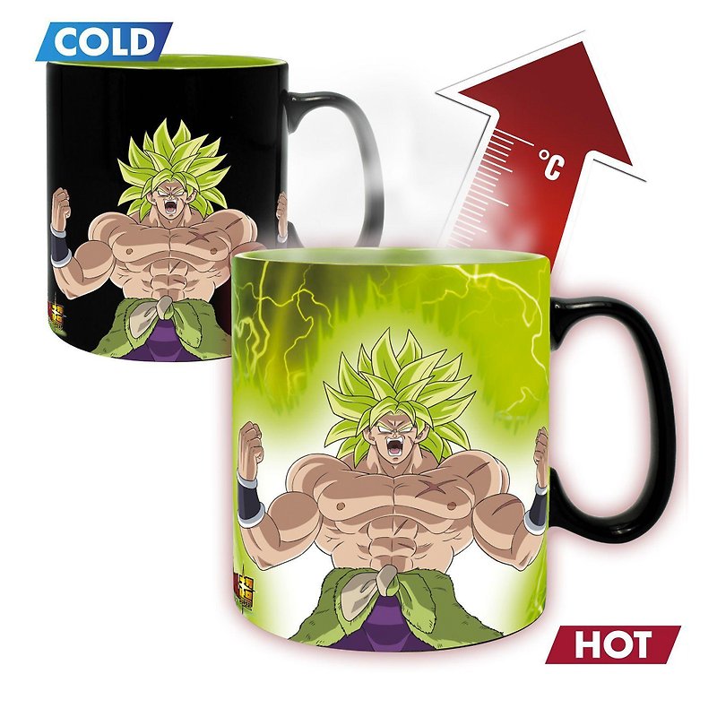 Officially Licensed DRAGON BALL BROLY - Mug Heat Change - 460 ml Gogeta & Broly - Cups - Pottery Multicolor
