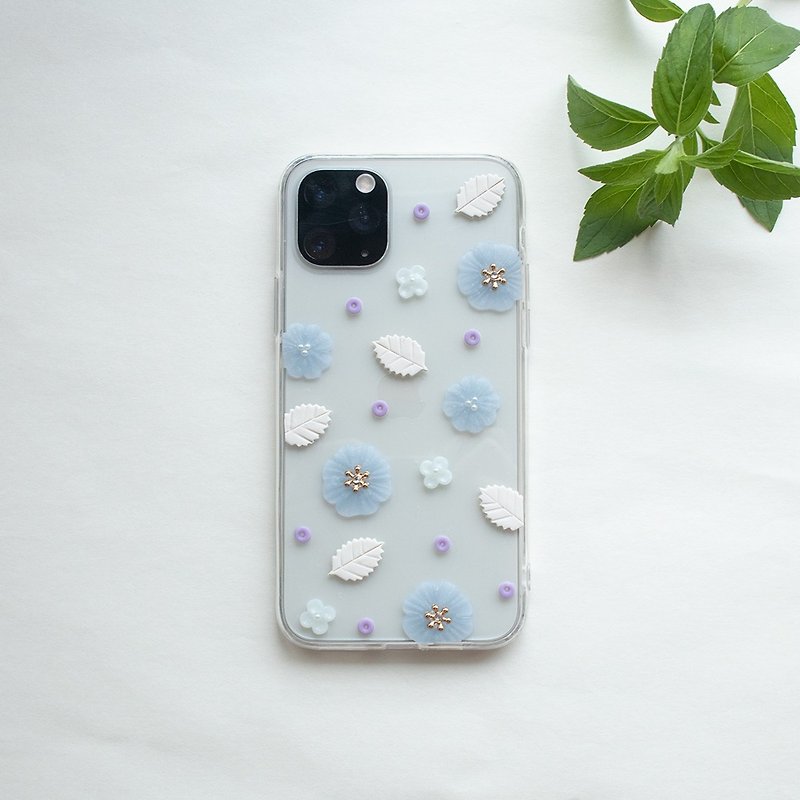 Phone Case / Flowery Pattern / Blue - Phone Cases - Clay Blue