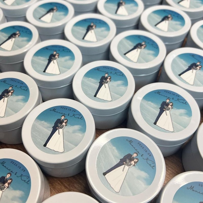 [Wedding Return Gift] Customized Scented Candles - เทียน/เชิงเทียน - วัสดุอื่นๆ สีเทา