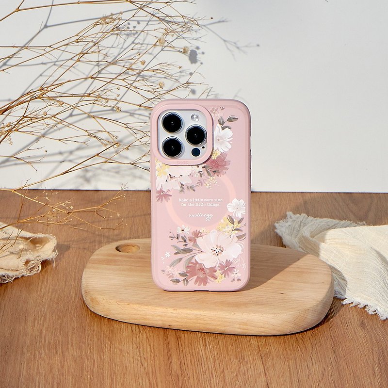 wwiinngg Romantic Pink Flower Canyon Powerful MagSafe iPhone Case - Phone Cases - Silicone Multicolor