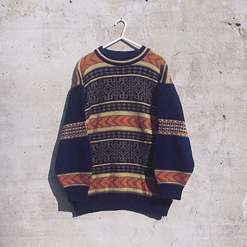 ヴィンテージトーテムのセーター - - ニット・セーター - その他の素材 ブルー