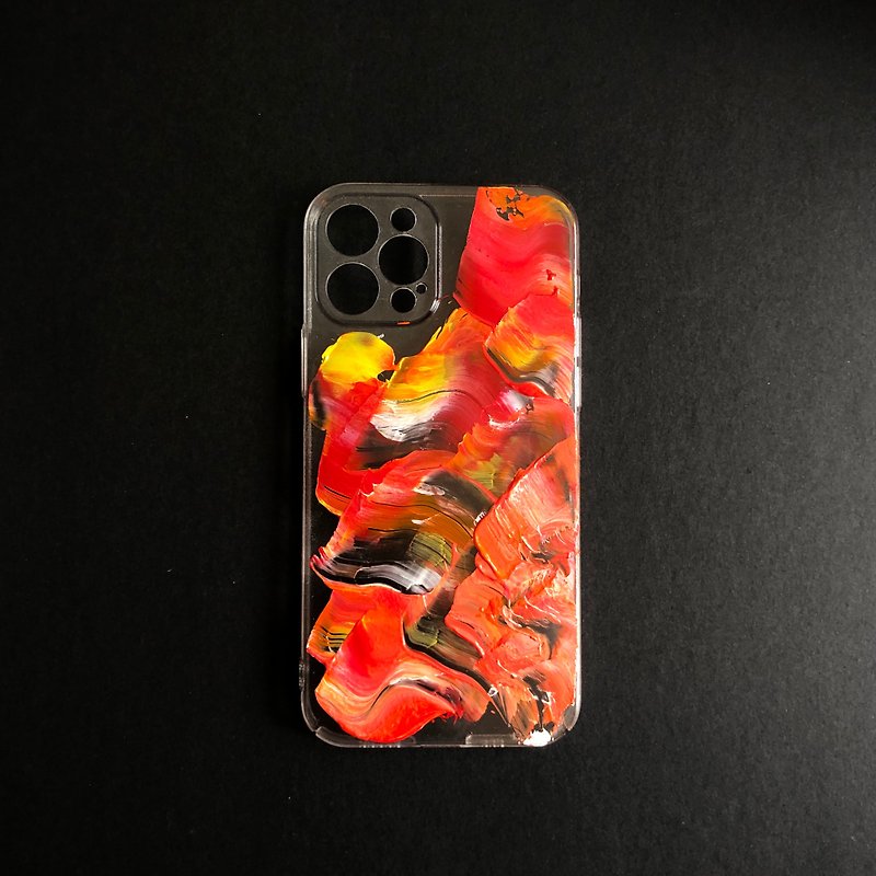 壓克力 其他 紅色 - Acrylic 手繪抽象藝術手機殼 | iPhone 12 Pro |  Spring Sun