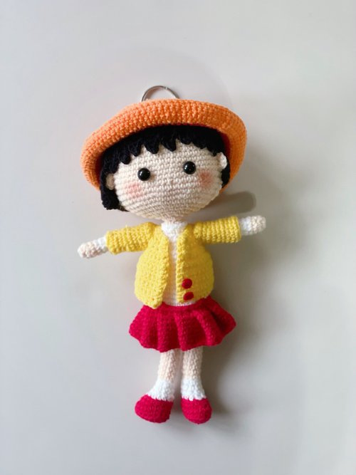 まるこ　チャーム3点　セット ちびまる子ちゃん】3連チャームキーホルダー（90's/まる子