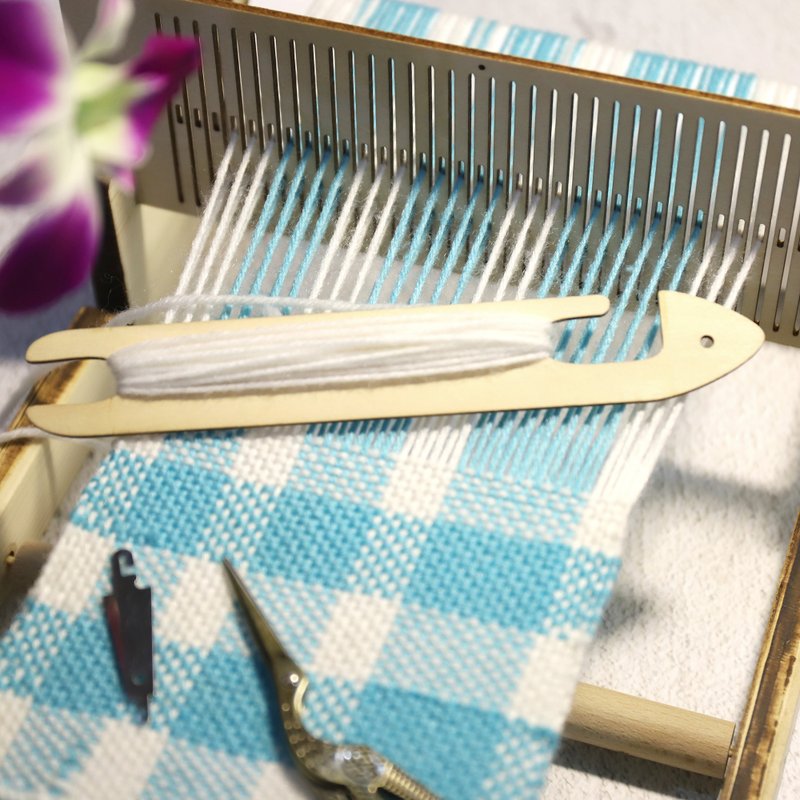 Portable desktop loom household hand-woven ribbon brocade full set of tutorial tools - เย็บปัก/ถักทอ/ใยขนแกะ - ไม้ 