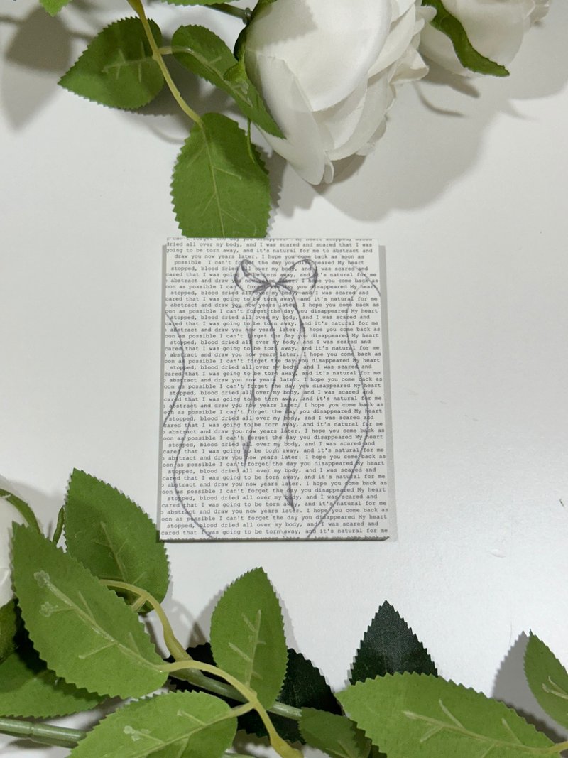 Sensiary-White Drawing Ribbon English Lettering Memo Pad - 便條紙/便利貼 - 紙 