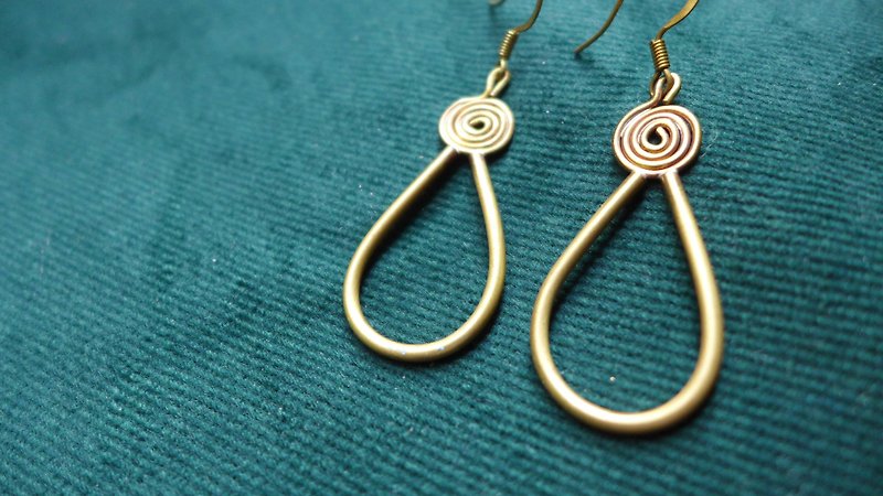 Spiral series vortex - Earrings & Clip-ons - Copper & Brass Gold