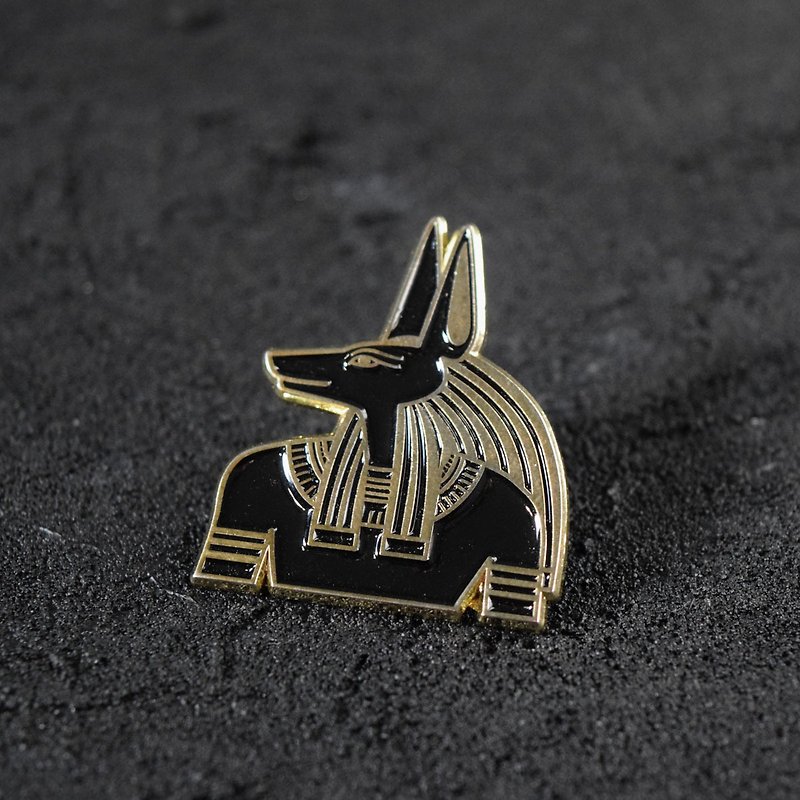 Egyptian Civilization Series / Anubis / Badge Brooch Badge - เข็มกลัด - โลหะ สีทอง