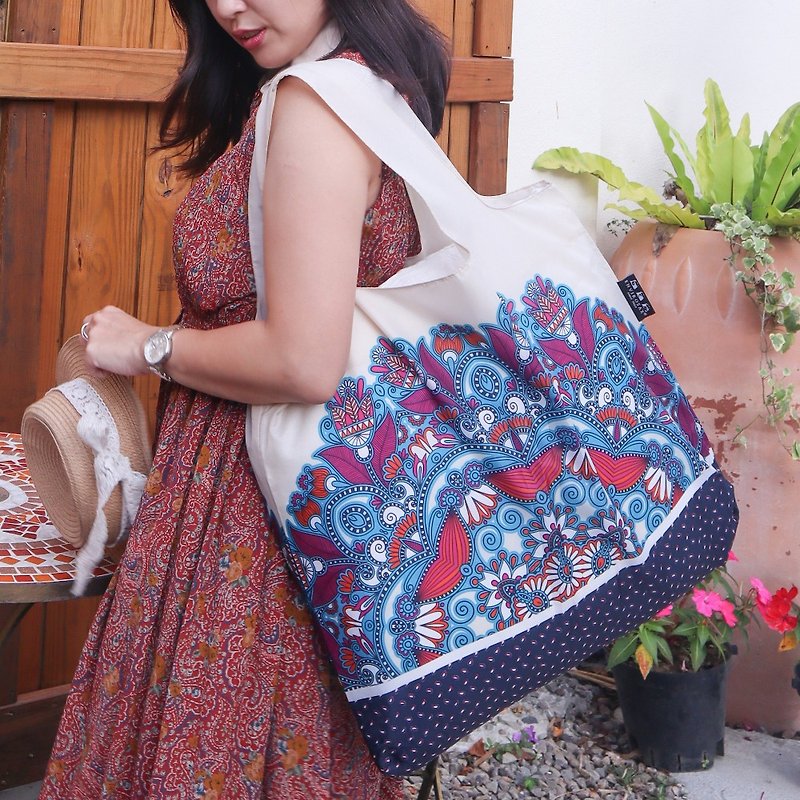 ENVIROSAX Australian Reusable Shopping Bag-Rolling Stone Peacock - Messenger Bags & Sling Bags - Polyester Multicolor