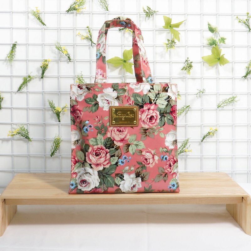 Rose roses waterproof bag - powder - Handbags & Totes - Waterproof Material Pink