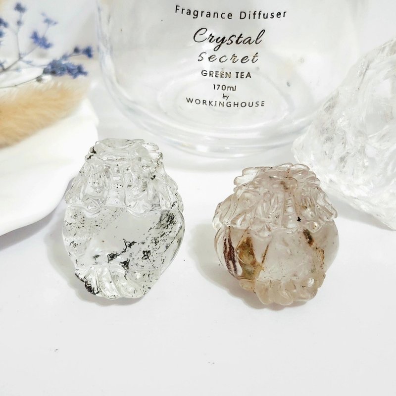 綠幽靈龍龜/紅碧璽龍龜 - 擺飾/家飾品 - 水晶 綠色