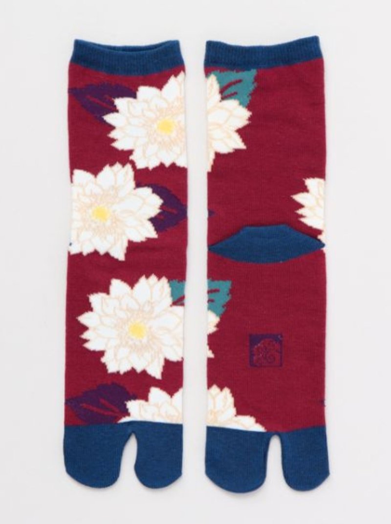 【現貨熱賣】葉菊兩趾襪 足袋 (兩款) (23-25cm) 7JKP0106 送禮 - 襪子 - 棉．麻 多色