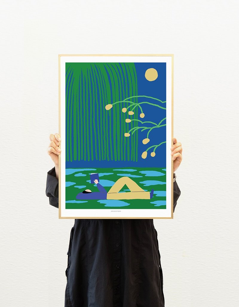 Moonlight poster (A3/A4) - 海報/掛畫/掛布 - 紙 綠色