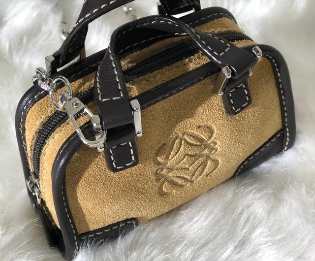 日本直送 名牌中古包 】LOEWE ロエベ アナグラム スエード×レザー