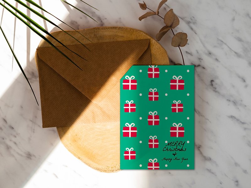 ギフトクリスマスカードを選ぶ[NO119]ロココストロベリー手作りカードポストカード封筒付き - カード・はがき - 紙 