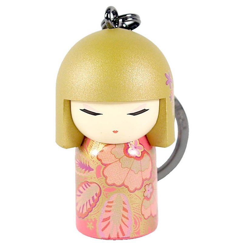 Key ring-Himena is sweet and lovely [Kimmidoll and blessing doll] - Keychains - Pottery Orange