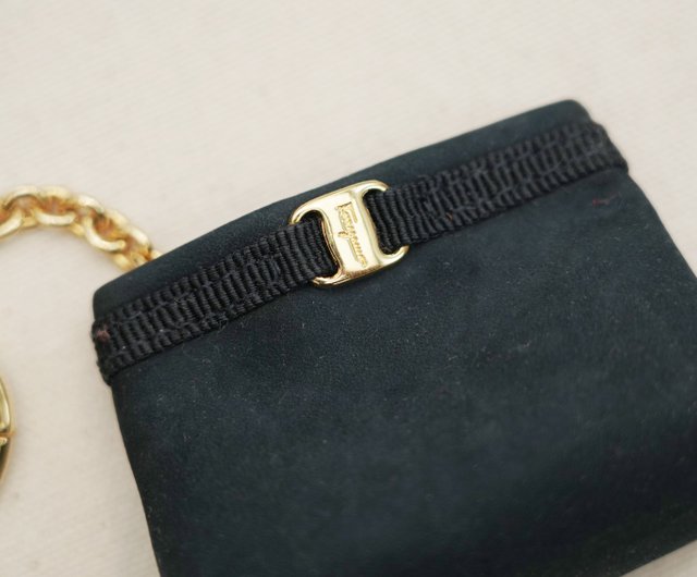 サルヴァトーレフェラガモ コインケース　ブラック　ラウンドジップ　黒 FERRAGAMO フェラガモ Salvatore Ferragamo サルヴァトーレ