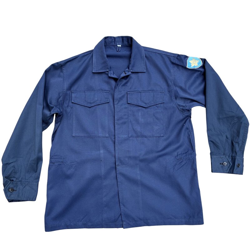 Vintage Japanese Police Utility Workwear Jacket Indigo Asahikage Patch Japan - 男夾克/外套 - 棉．麻 藍色