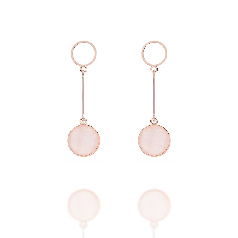 End of the year surprise geometric round earrings Clip-On - ต่างหู - โลหะ สีน้ำเงิน