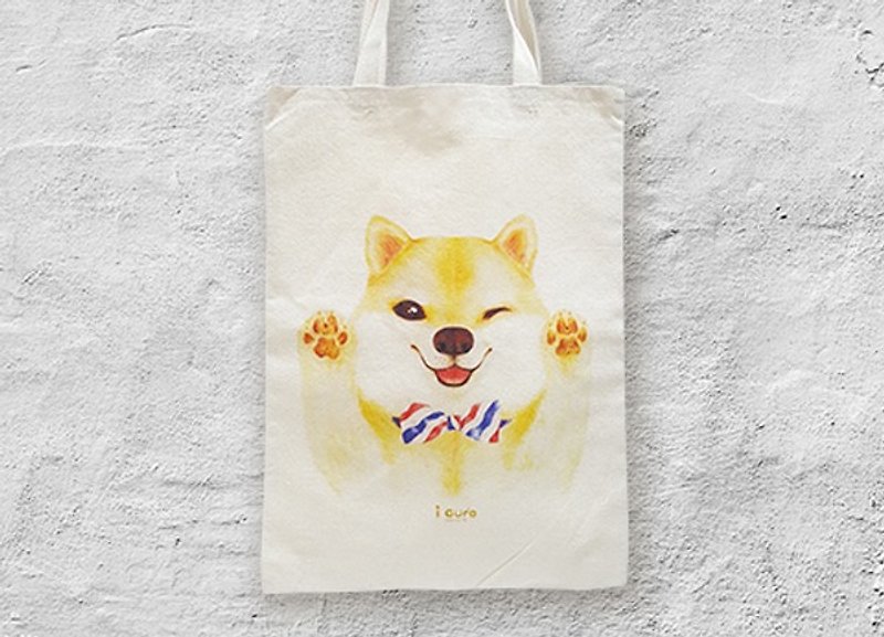 i bag mountain bag sea bag hand-painted canvas bag-A3. Shiba Inu Dog - Messenger Bags & Sling Bags - Cotton & Hemp 