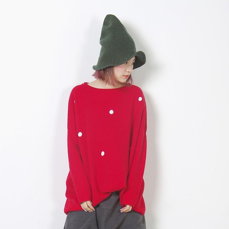Silky red snow point long paragraph cardigan - imakokoni - Women's Sweaters - Wool Red