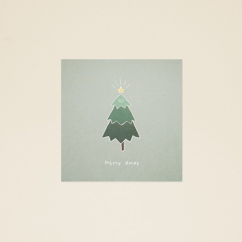 明るく静かなクリスマス - カード・はがき - 紙 グリーン
