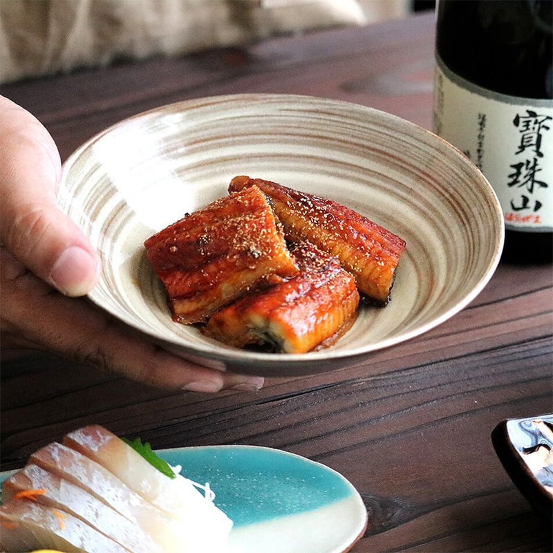 Takatori ware Takatori ware Hakeme Bowl Motonaga Touen陶器中 - 盤子/餐盤/盤架 - 陶 咖啡色