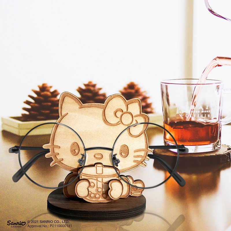 Hello Kitty / Sanrio－凱蒂貓午茶珍奶眼鏡架(可加購刻字飾板)