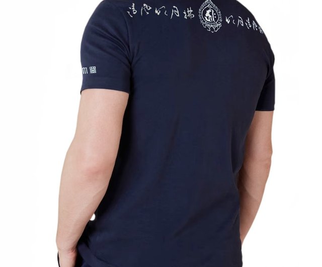 日本製アートTシャツ 仏教Tシャツ 観音 綿100% ユニセックス 紺