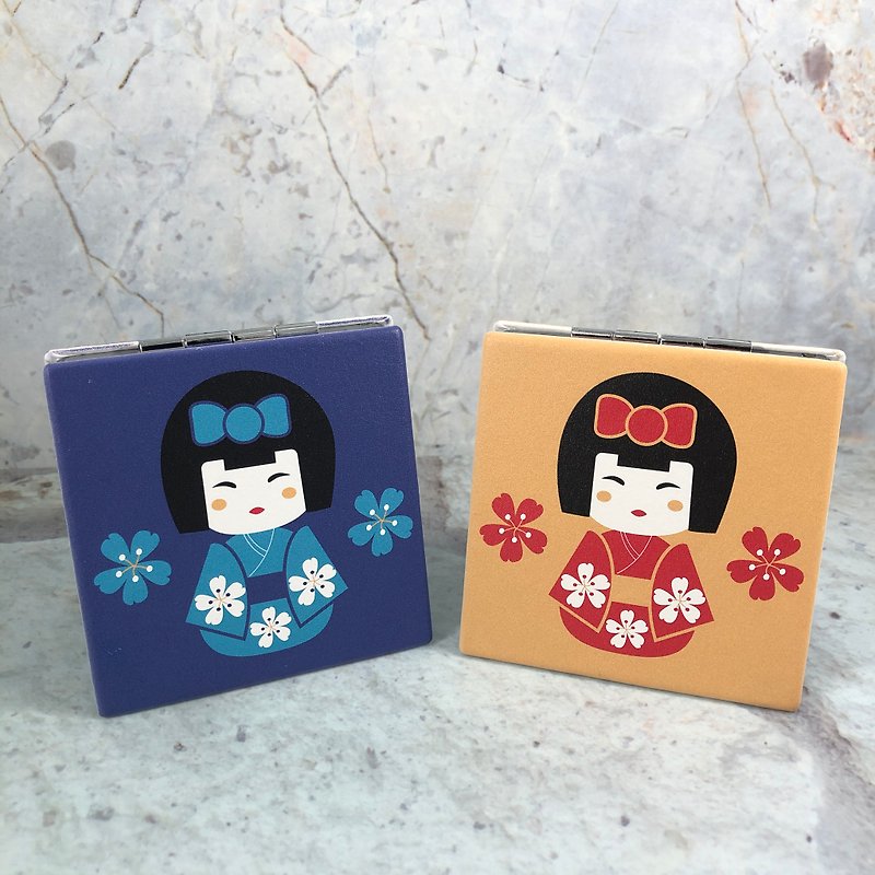 Japanese style Sakura sister/original illustration portable mirror - Makeup Brushes - Other Materials 