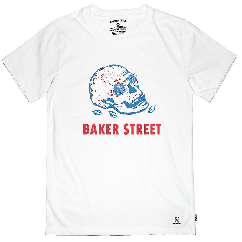 【英國 Baker Street 貝克街】中性版 - 純棉短袖T - 骷髏B款 - T 恤 - 棉．麻 